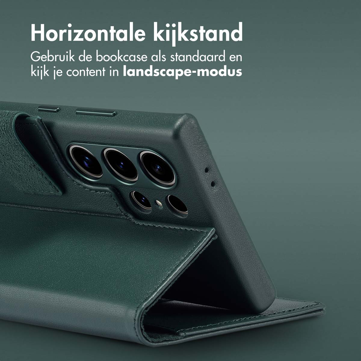 ACCEZZ Coque folio compatible avec Samsung Galaxy S24 Ultra Étui de Téléphone voor Samsung Samsung Galaxy S24 Ultra Vert foncé