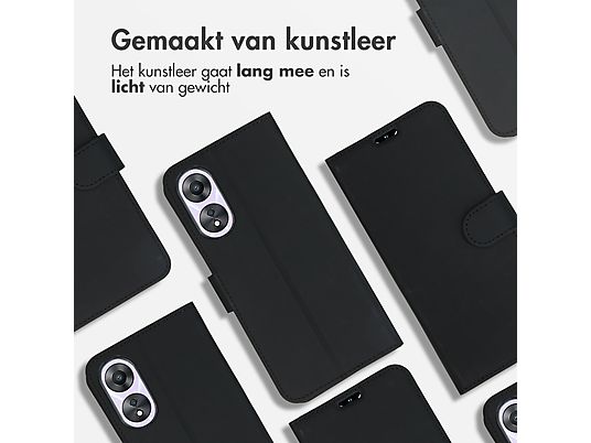 ACCEZZ Wallet Softcase Bookcase Telefoonhoesje voor Oppo A78 (5G) Zwart