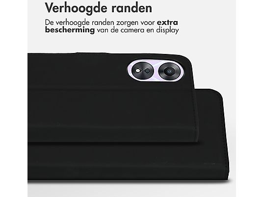 ACCEZZ Wallet Softcase Bookcase Telefoonhoesje voor Oppo A78 (5G) Zwart