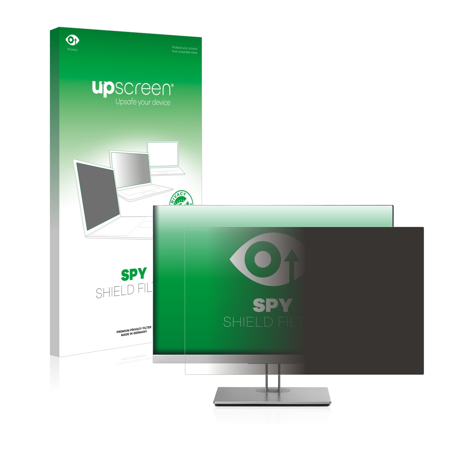 Monitor und Displayschutzverpackung. Schutz ist auf dem Monitor.