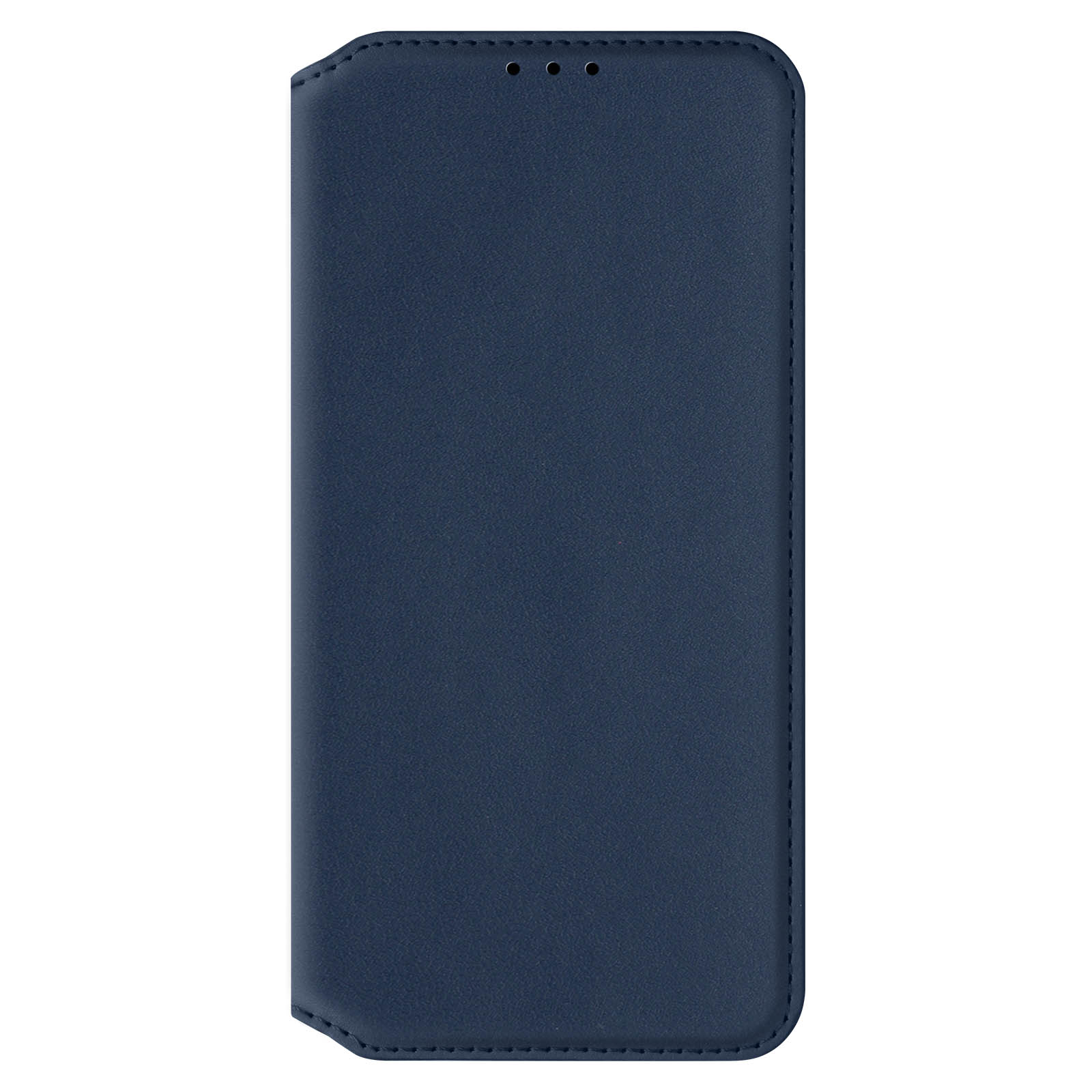Una custodia per telefono blu scuro con una superficie liscia.