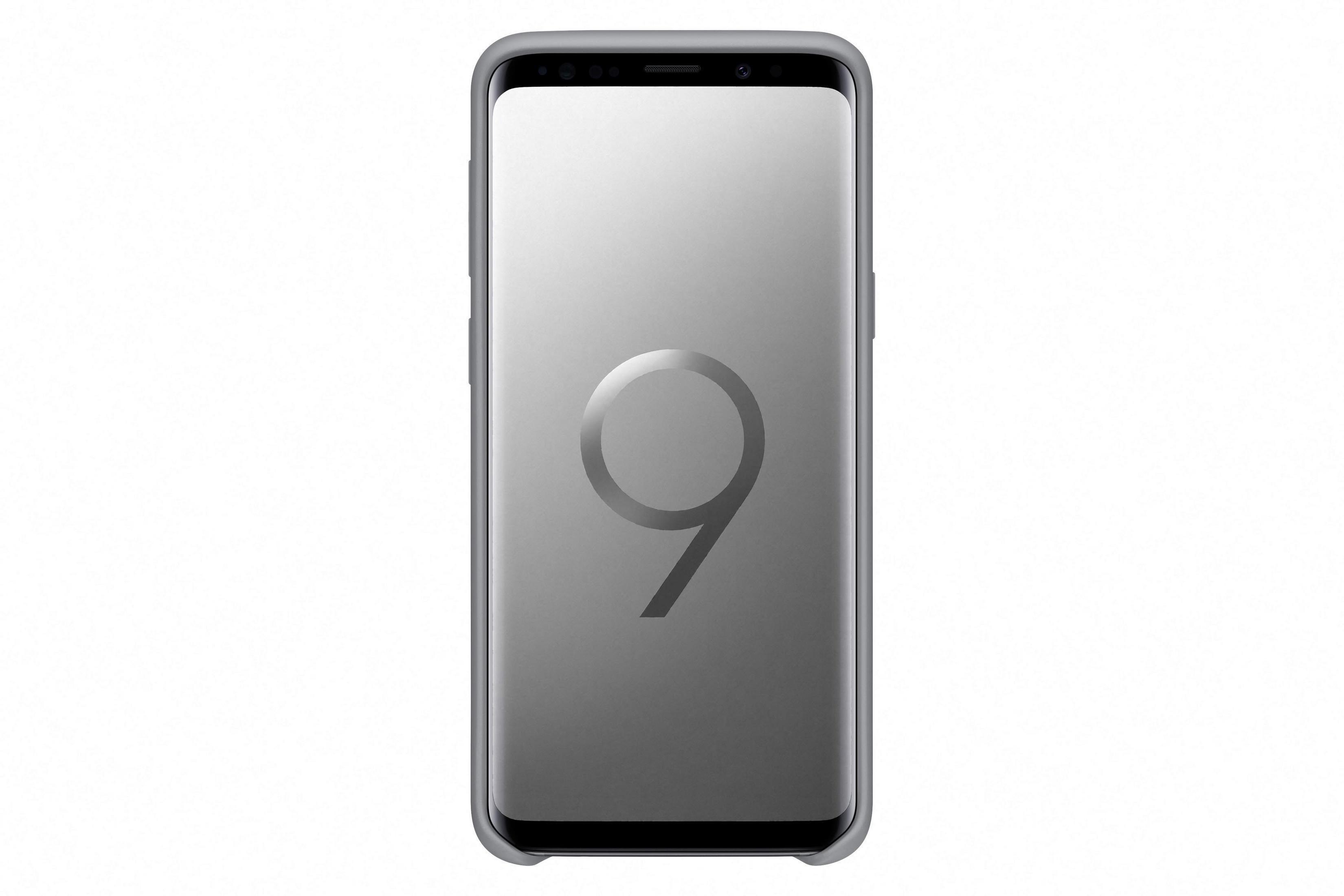 Telefono con schermo grigio che mostra un grande 9 al centro.