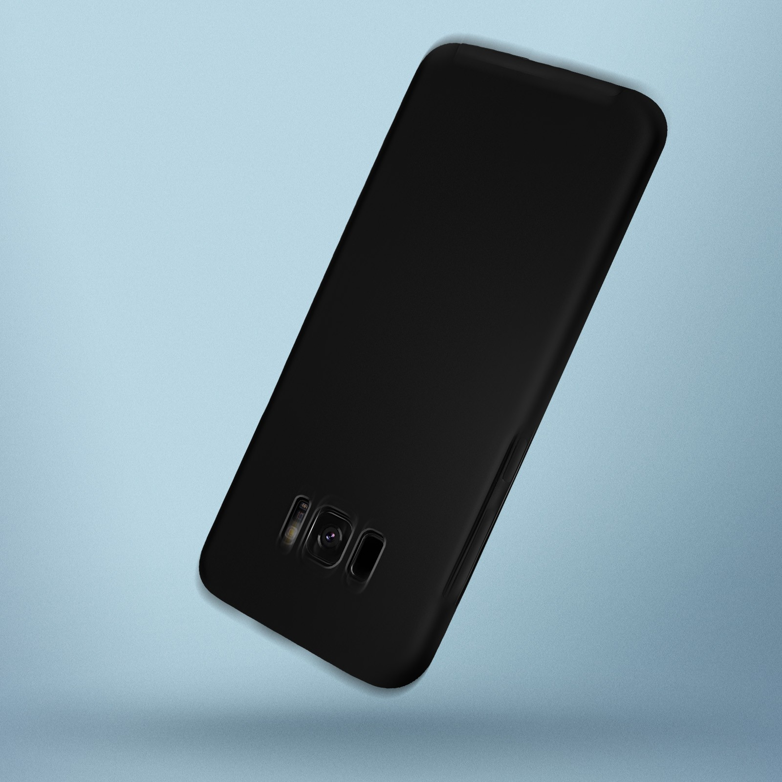 Funda de teléfono verde y verde lima abierta. La funda tiene un tarjetero y tres orificios superiores.