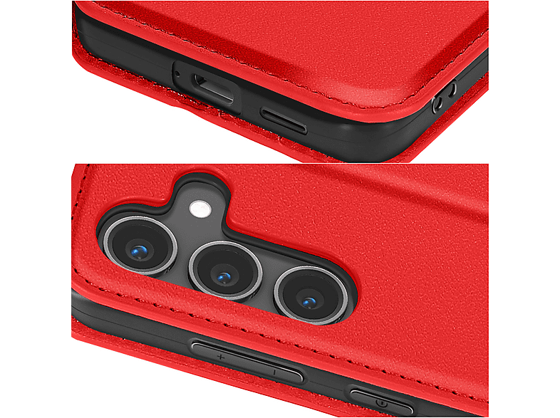 Custodia Caseroxx Bookstyle Per Blackview BL6000 Pro 5G, Fodera In Finta Pelle Rossa Con Portacarte E Supporto, Chiusura Magnetica