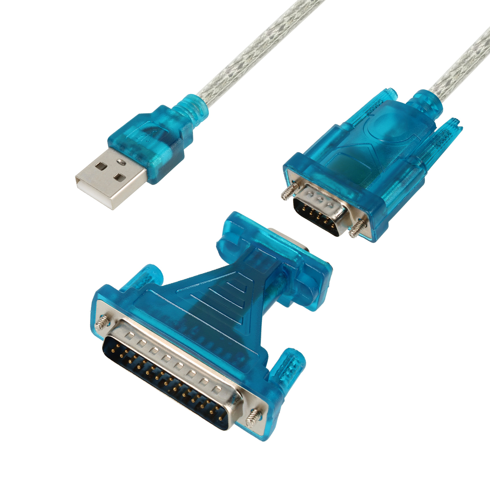USB e due connettori blu. Uno per USB e due per porte seriali.