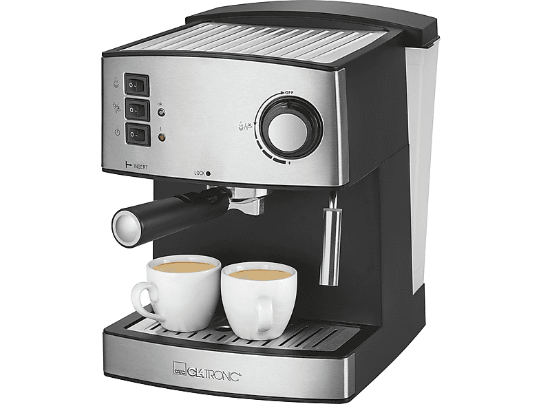 CLATRONIC ES 3643 Espressomaschine Schwarz/Edelstahl | MediaMarkt
