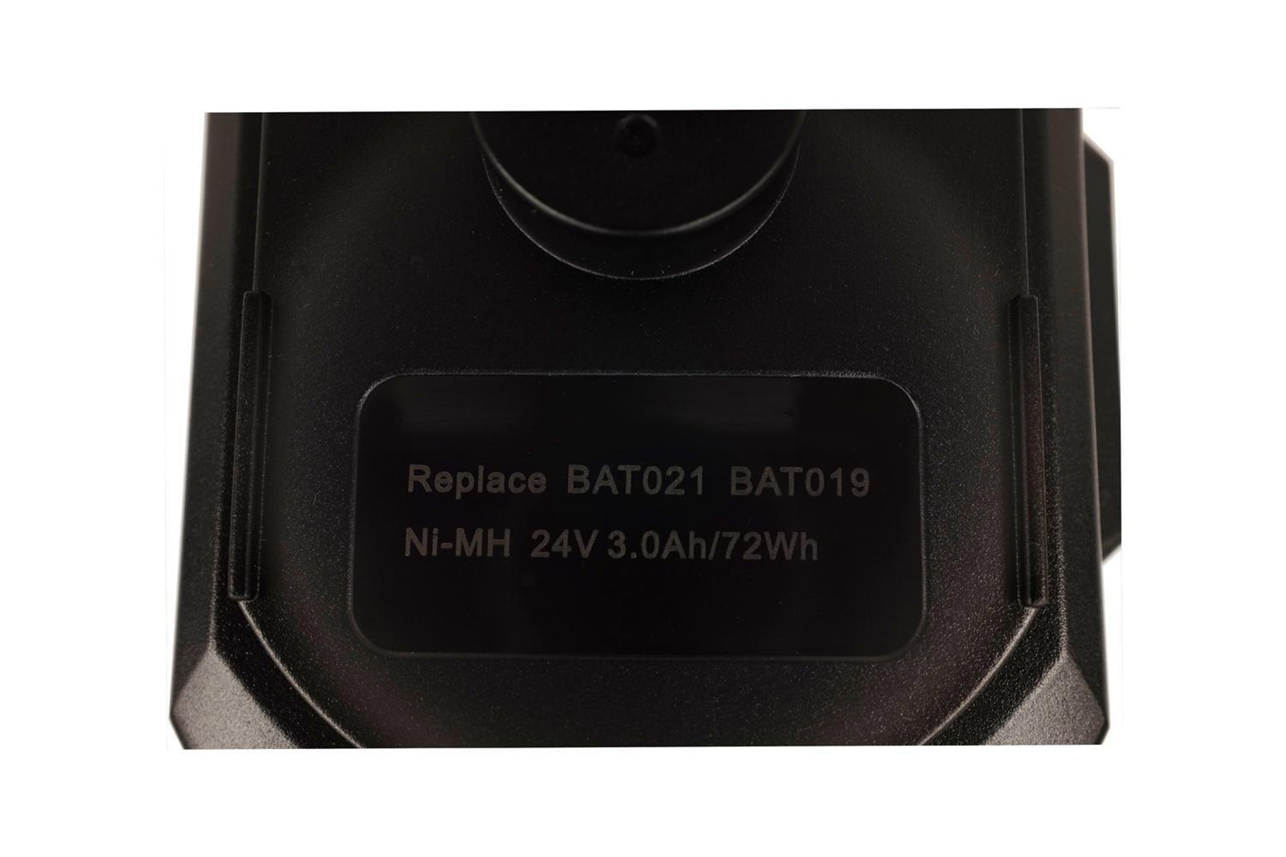 Batteria nera con testo bianco: Sostituire BAT021 BAT019. Ni-MH 24V 3,0Ah/72Wh.