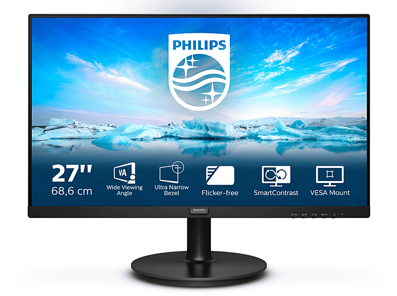 PHILIPS 271V8L-27"/OFF/FHD/75 HZ/ 27 Zoll Full-HD Monitor (4 ms Reaktionszeit , 75 Hz , 60 Hz nativ)