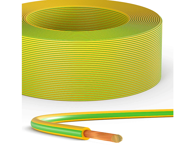 siwitec H07V-K kabel 1 x 6 mm², aardingskabel 6 mm², aardingsleiding PVC fijndraadig, groen-geel, bedradingsleiding 450/750V, flexibele aderleiding, 1-100 m in de selectie - Uw lengte: 43 m