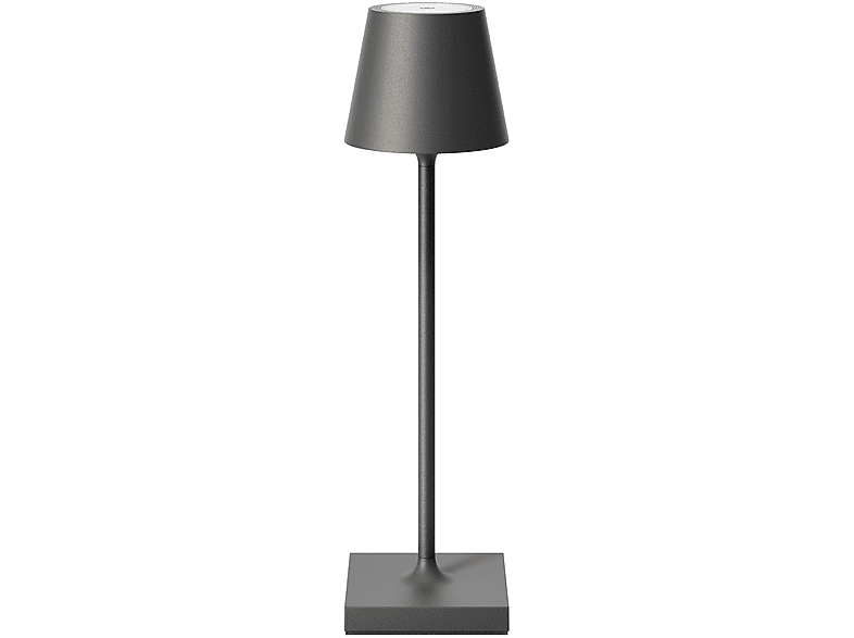 SIGOR Nuindie Pocket - Pequeña Lámpara De Mesa LED Recargable Regulable, Para Interiores Y Exteriores, IP54, Altura 21 Cm, Recargable Con USB-C, 7 H De Duración De La Luz, Negro Noche