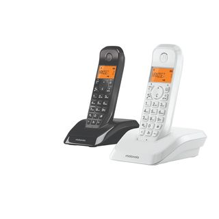 Teléfono para casa - MOTOROLA S1202, Análogo, Blanco, Negro