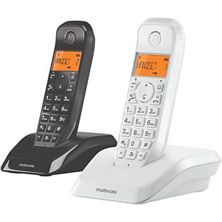 Teléfono para casa - MOTOROLA S1202, Análogo, Blanco, Negro