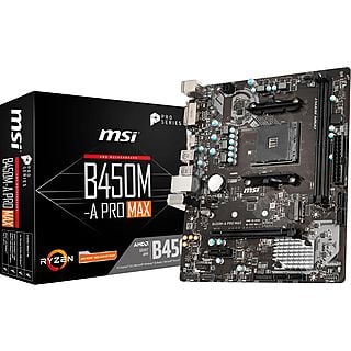 Placa base  - B450M-A PRO MAX MSI, Micro ATX, AMD B450, Zócalo AM4, Negro