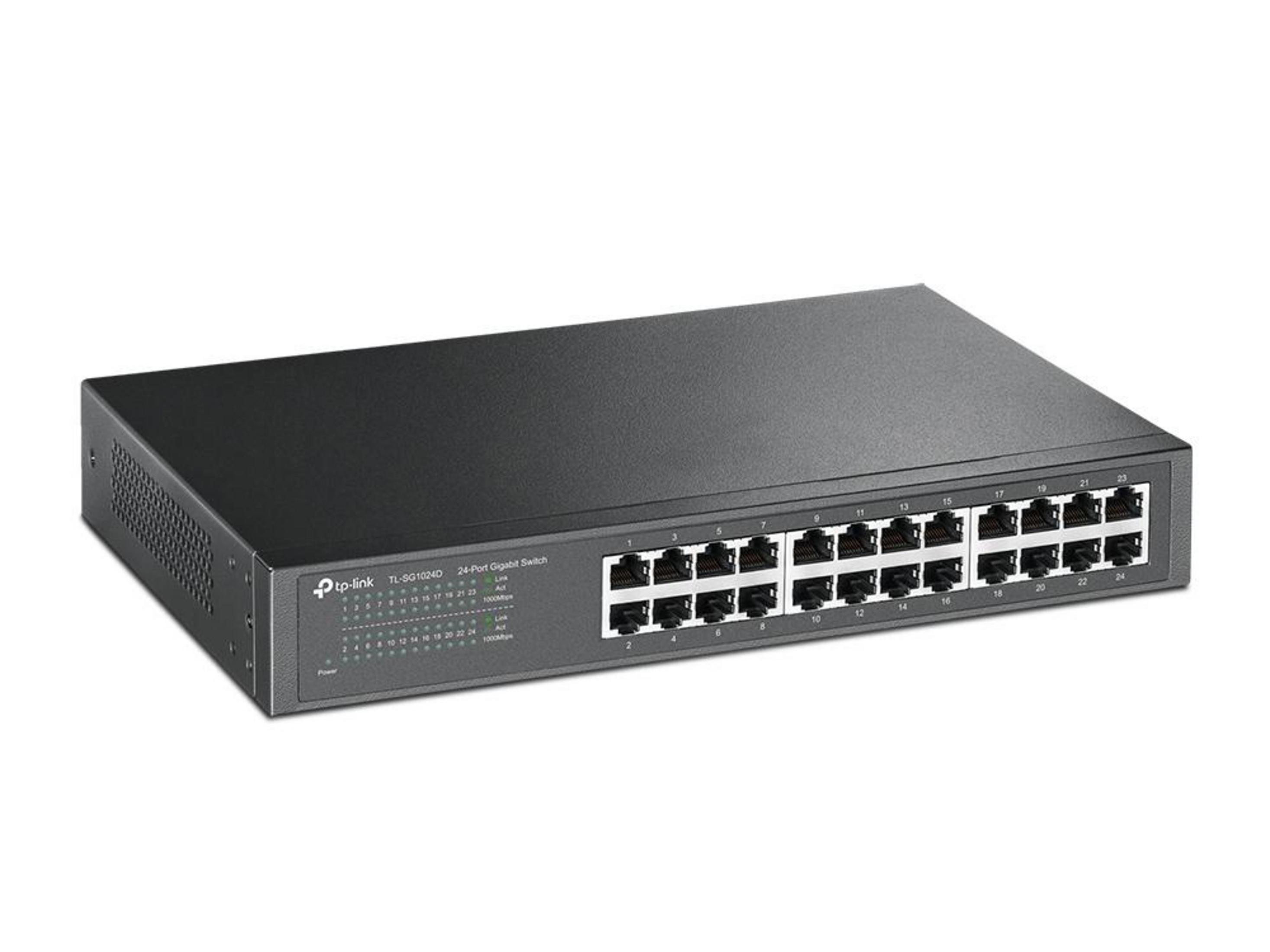 TP-LINK TL-SG1024D Gigabit Yönetilemez 24 Switch Siyah