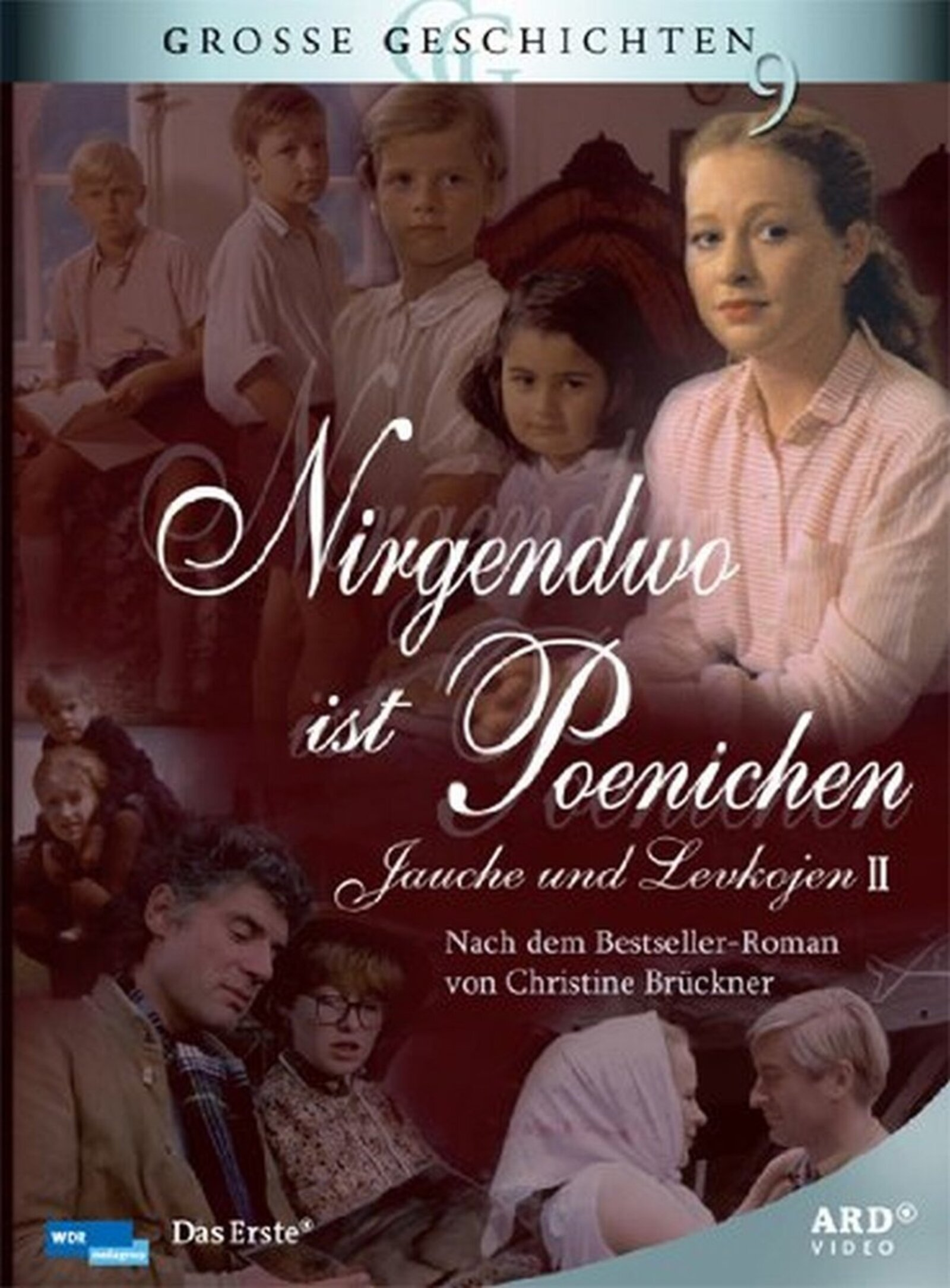 DVD-Cover: 'Nirgendwo ist Poenichen' mit einer Gruppe von Personen. Deutscher Text.