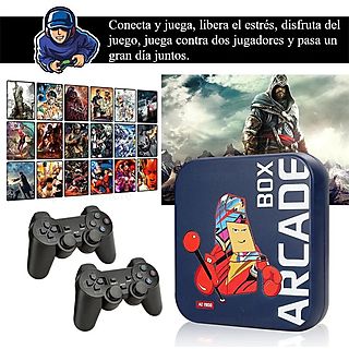 Consola de videojuegos  - RETROBOX33K MANALEX, RETRO 40 EMULADORES, 64 GB, Azul