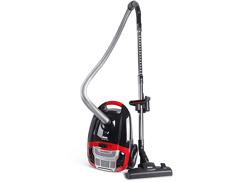 FAKIR 3843003 RED VAC POWER Bodenstaubsauger Staubsauger, maximale Leistung: 700 Watt, Rot/Schwarz)