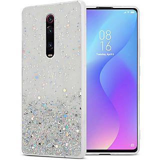 Funda para móvil - CADORABO Funda protectora con purpurina brillante, Compatible con Xiaomi Mi 9T / Mi 9T PRO / RedMi K20 / RedMi K20 PRO, Transparente con Purpurina