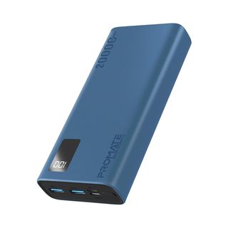 Power bank - PROMATE BOLT-20PRO.BLUE, 20000 mAh, USB-A x 2, USB-C, Azul
