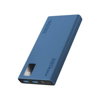 Power bank - PROMATE BOLT-10PRO.BLUE, 10000 mAh, USB-A x 2, USB-C, Azul
