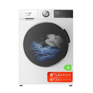Lavadora secadora  - Nova 8/6 EVVO, 1350 rpm, 13 programas, Blanco