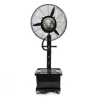 Ventilador nebulizador - HJM VIT990, Para Terrazas 30-50 m², Depósito de 40 L, Spray Regulable, 210 W, 3 velocidades, Negro