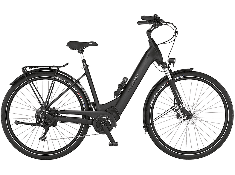 FISCHER Cita 8.0I 711 Wh, 43 cm Citybike (Laufradgröße: 28 Zoll, Unisex-Rad, schwarz matt)