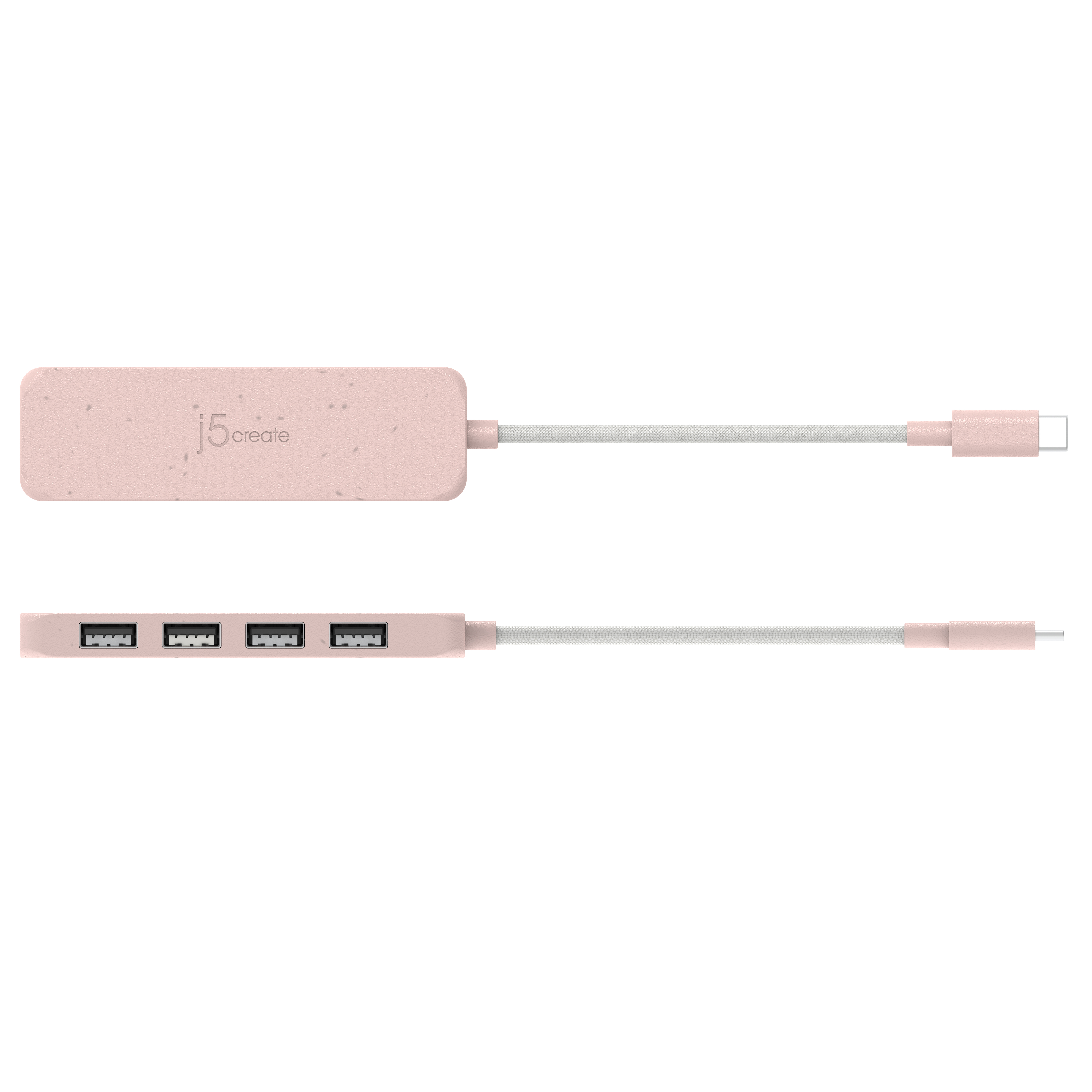 J5CREATE JCH341ER-N, Hub USB, Rose brume