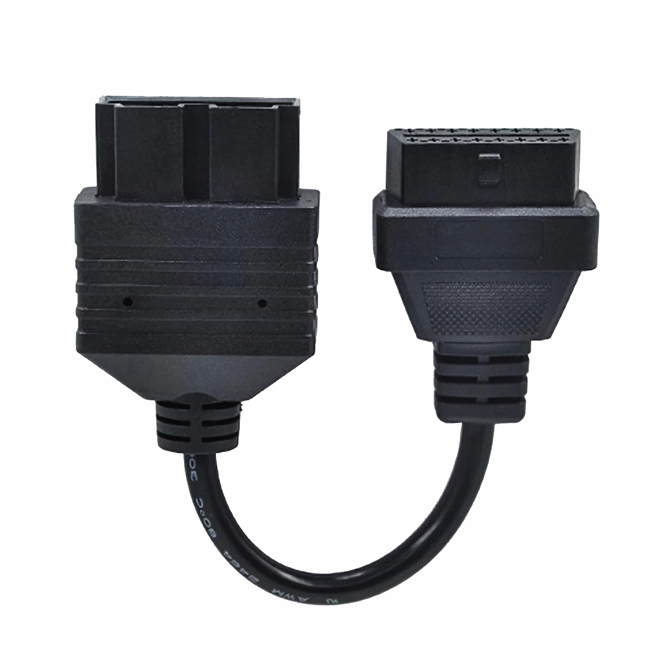 Zwei schwarze Stecker mit einem Kabel.