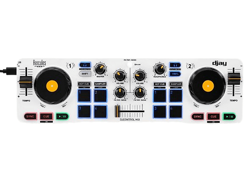 HERCULES DJ control mix DJ controller, Weiss | MediaMarkt