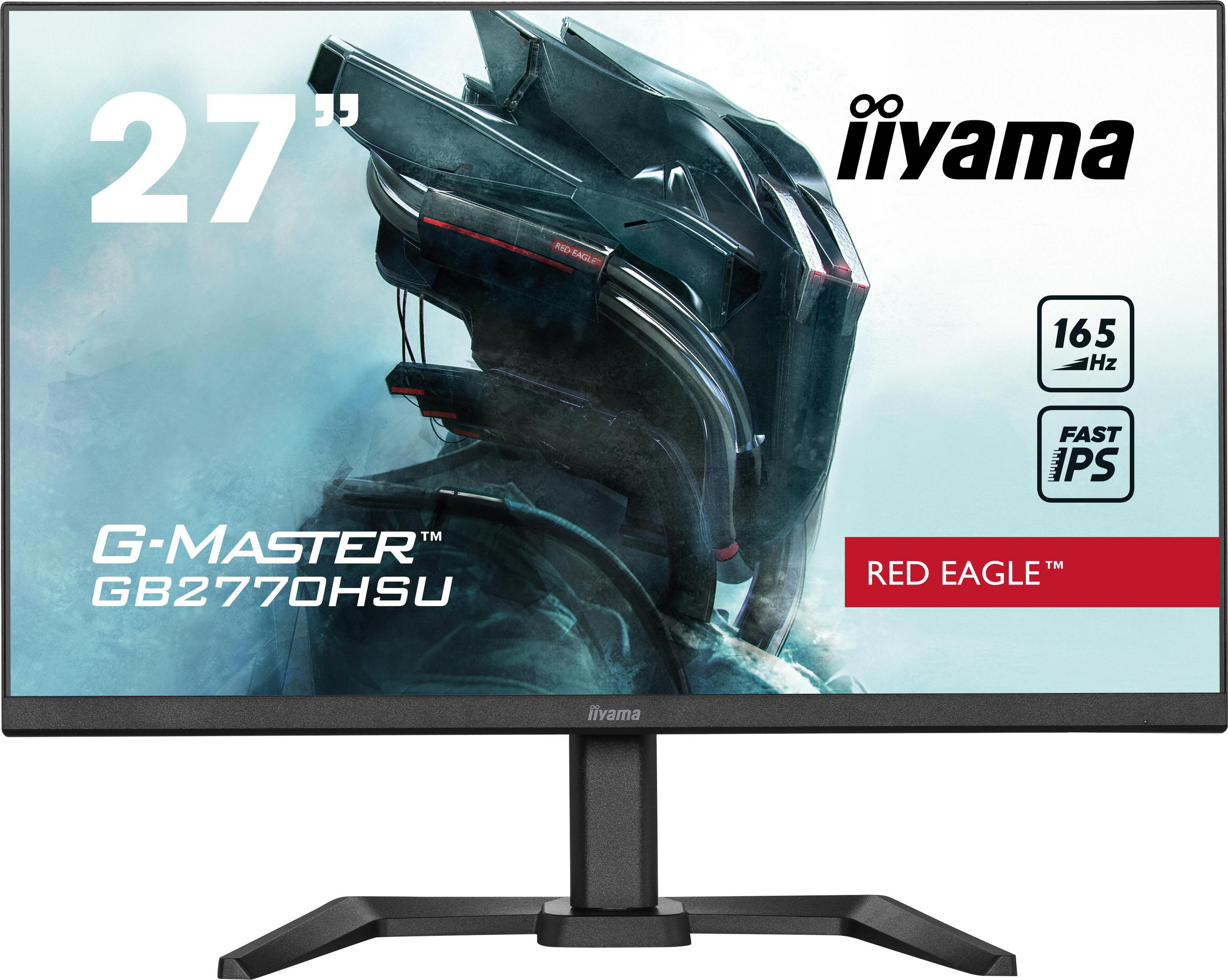 27-calowy monitor komputerowy z tekstem: 'G-MASTER GB2770HSU' i 'iiyama'.