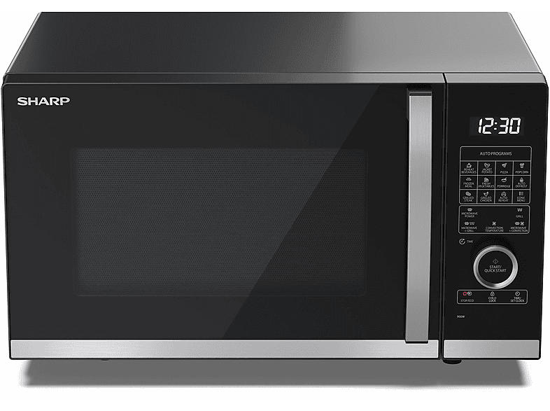 Sharp Forno Microonde Combinato Con Grill Capacità 25 Litri Potenza 900 Watt Con Timer Colore Nero Argento Yc Pc254ae P 418535