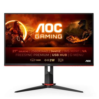 AOC CQ27G2U/BK 27 Zoll QHD Gaming Monitor (1 ms Reaktionszeit , 144 Hz , 60 Hz nativ)