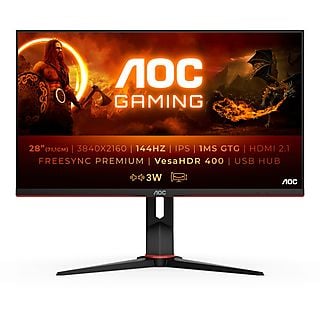 AOC U28G2XU2/BK - 28 inch - 3840 x 2160 (Ultra HD 4K) - IPS (In-Plane Switching)