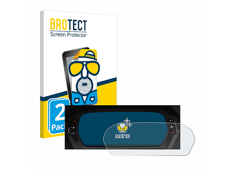 BROTECT (2 Pieces) Anti-reflective Protective Film for Audi A3 2023 Virtual Cockpit Plus Anti-Glare Screen Protector, Mat, Anti-Glare