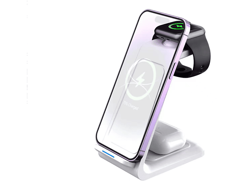 KINSI C1 3-in-1 Ladestation iPhone, iWatch, Airpods, Weiß