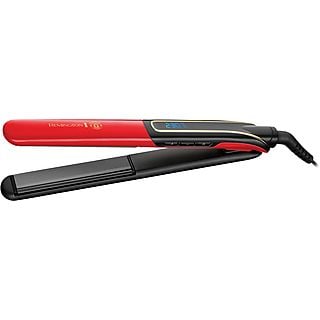 Plancha de pelo - REMINGTON S6755, Cerámica, 45 W, 230 °C, Rojo y Negro