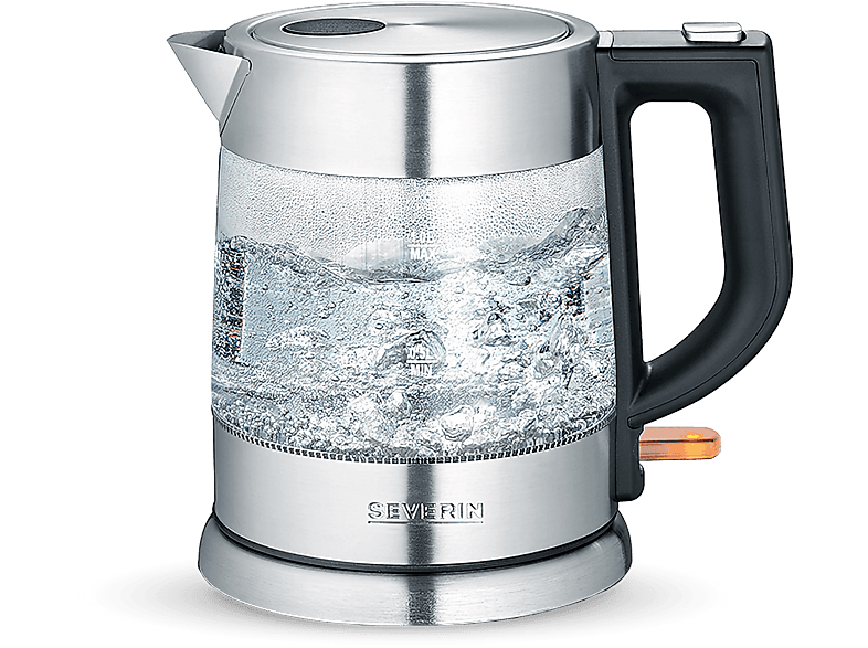 SEVERIN WK 3468 Wasserkocher, gebürstet / schwarz / silber