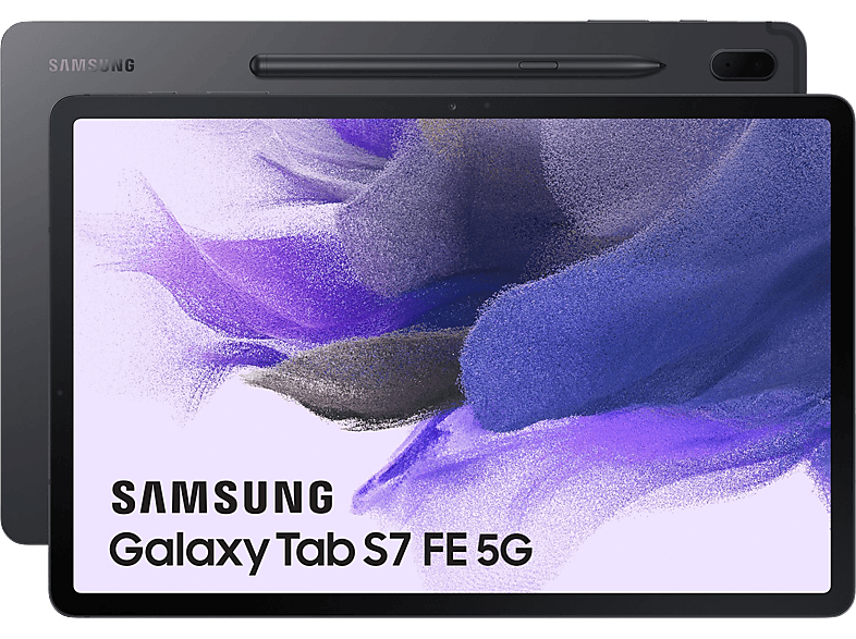 SAMSUNG Galaxy Tab S7 FE 128 GB 5G Zwart 2021,0 | 128 GB - Zwart