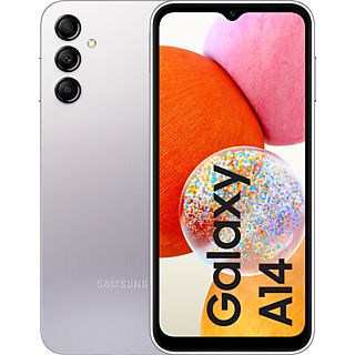 Móvil - SAMSUNG Galaxy A14, Silver, 128 GB, 4 GB RAM, 6,6 ", FHD+, Mediatek Helio G85, 5000 mAh, Android