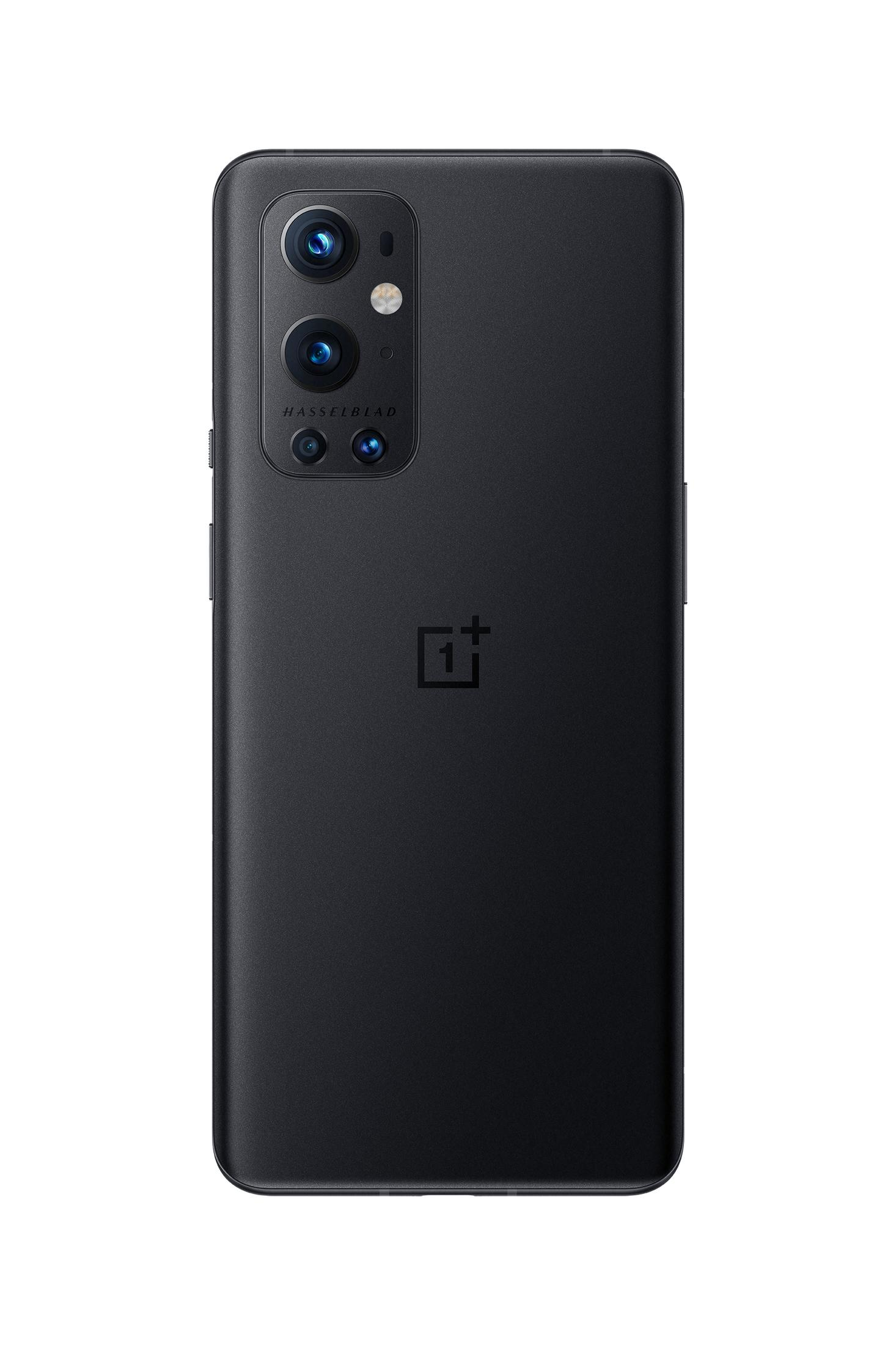 Black smartphone with multiple rear cameras on a white background.