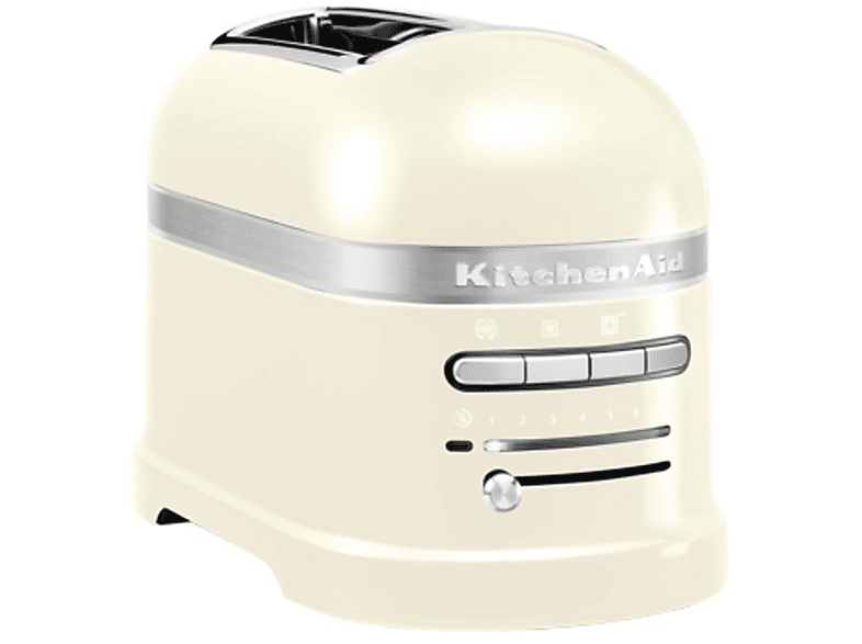 KITCHENAID ARTISAN 2-Scheiben Toaster mit Sandwichzange 5KMT2204EAC Toaster Almondcream (1250 Watt, Schlitze: 2)
