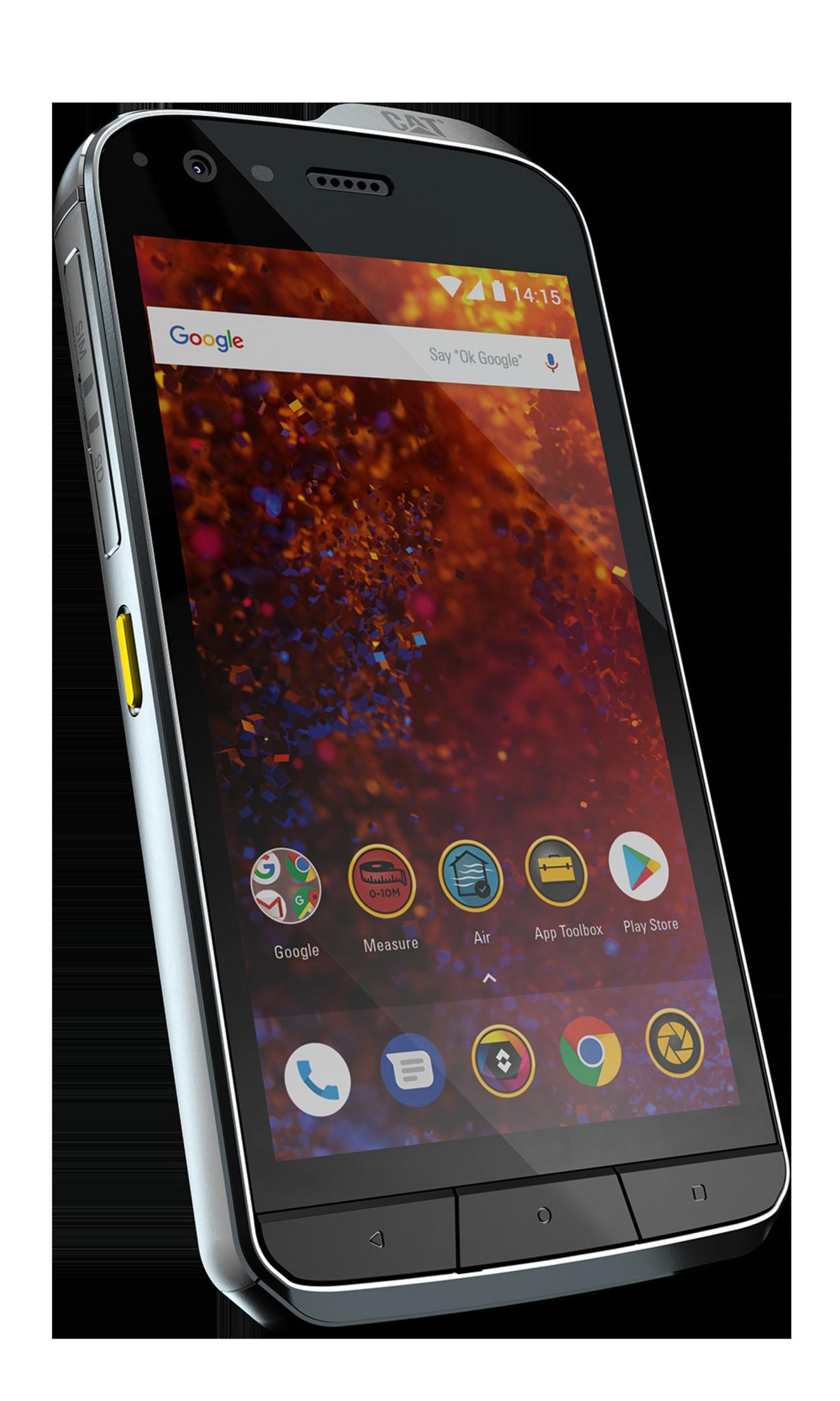 Widok z boku czarnego smartfona z aplikacjami na ekranie.