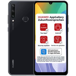 Móvil - HUAWEI Y6P, Negro, 64 GB, 3 GB RAM, 6,3 ", MT6762R, 5000 mAh, Android