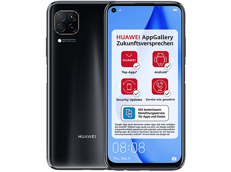 HUAWEI P40 LITE MIDNIGHT BLACK HMS 128 GB Midnight Black Dual SIM