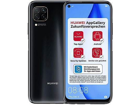 Móvil - HUAWEI P40 Lite, Negro, 128 GB, 6 GB RAM, 6,4 ", Kirin 810, 4,200 mAh, Android