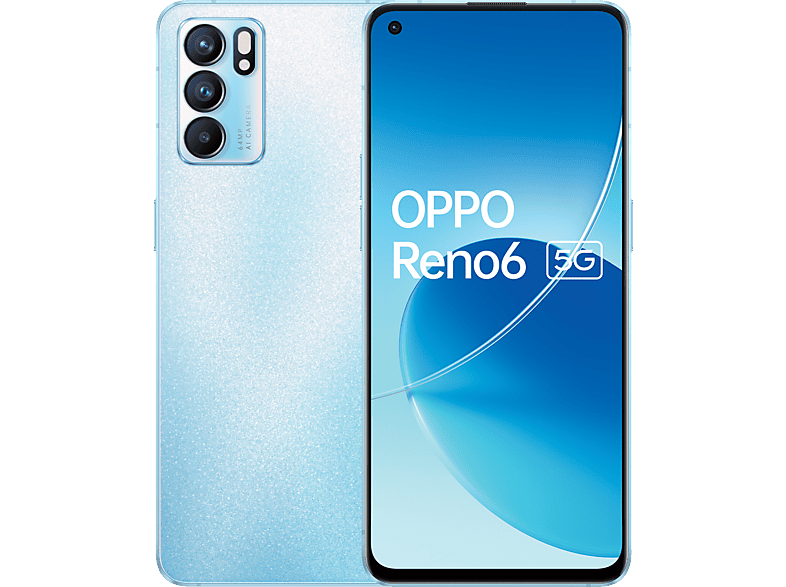 Móvil - OPPO Reno 6, Artic Blue, 128 GB, 8 GB RAM, 6,43 