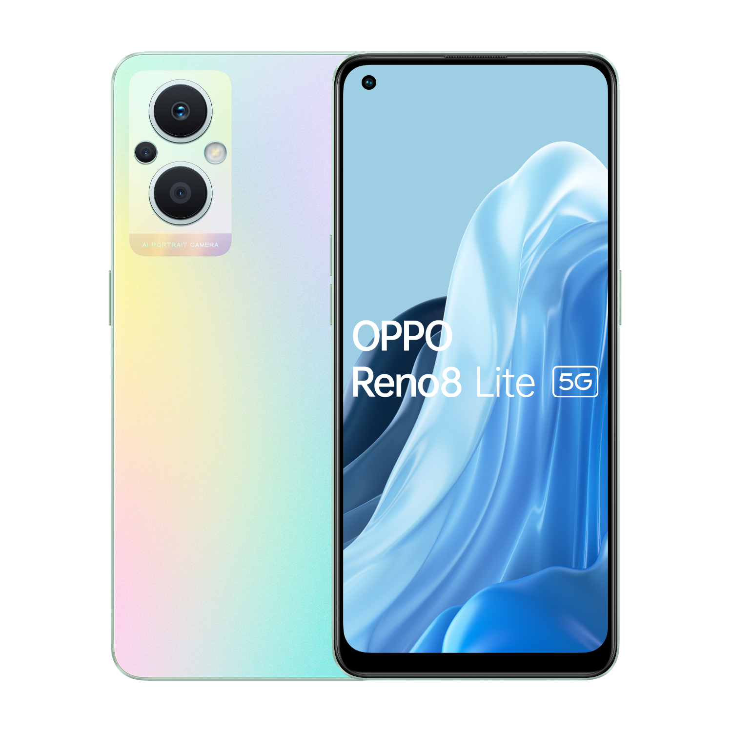 Smartphone mit zwei Rückkameras und mintgrüner Rückseite.