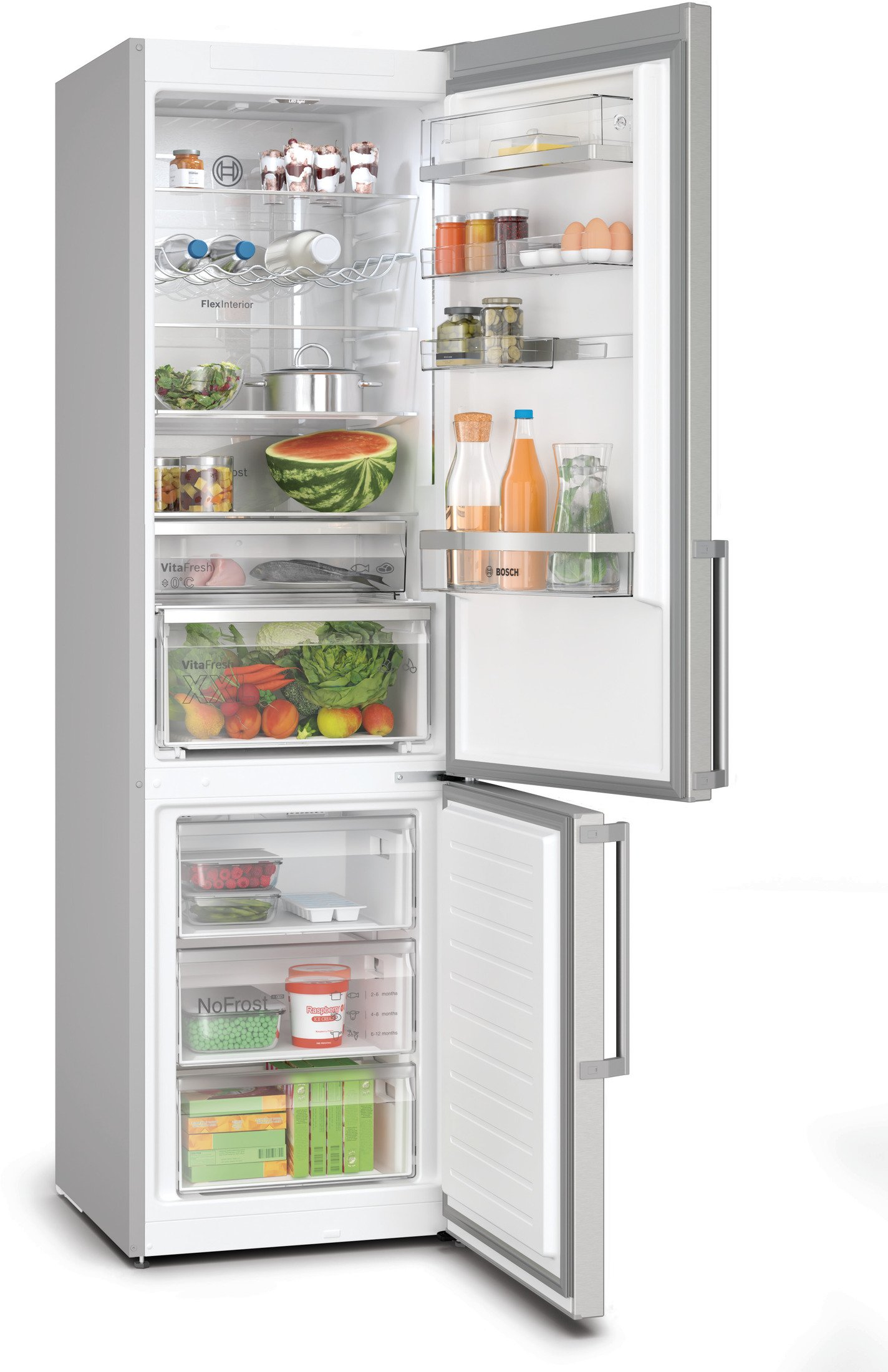 BOSCH KGN 39 AIBT KGN39AIBT Kühlgefrierkombination (B, 129 kWh, 2030 mm hoch, inox-antifingerprint)