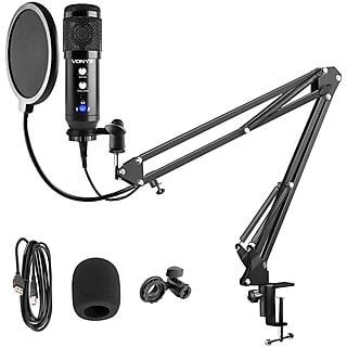 VONYX USB microfoon - CMS320B - USB studio microfoon met microfoon arm Studio microfoon Zwart